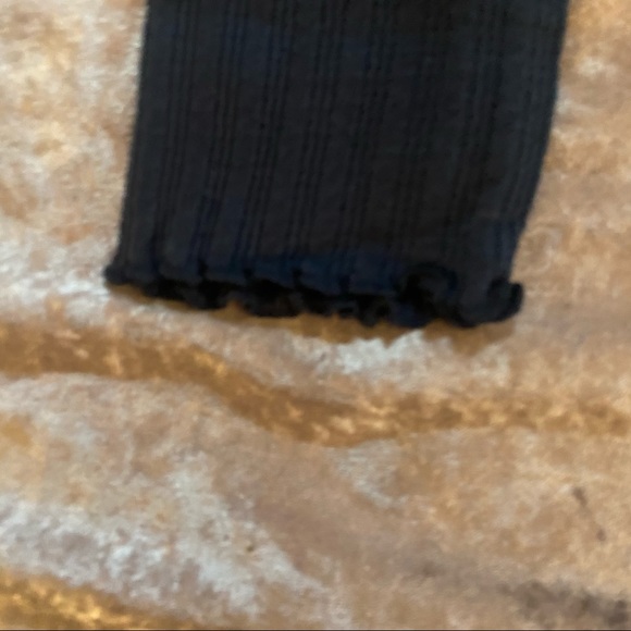 bp. Navy Long Sleeve Cropped Henley - Picture 3 of 9